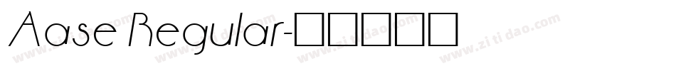 Aase Regular字体转换